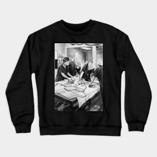 Waking Up - Drawing by Avril Thomas - Adelaide / South Australia Artist Crewneck Sweatshirt